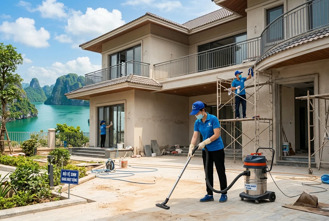 Bảng giá vệ sinh sau xây dựng theo loại công trình tại Hạ Long Bảng giá dịch vụ vệ sinh sau xây dựng tại Hạ Long theo từng loại công trình