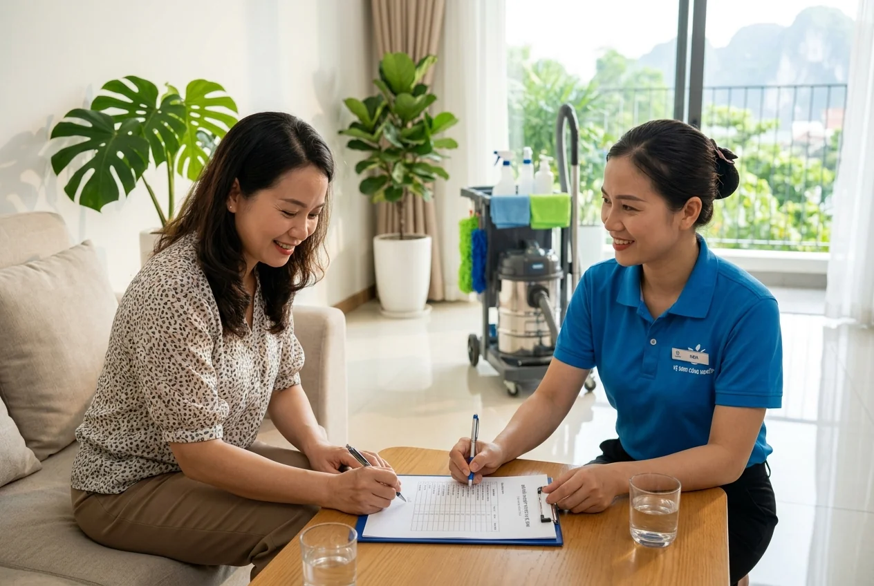 Chính sách cam kết, bảo hành và nghiệm thu dịch vụ vệ sinh công nghiệp