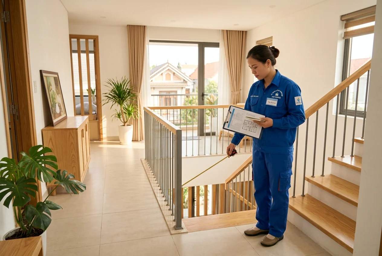 Khảo sát thực tế công trình trước khi báo giá Khảo sát thực tế công trình trước khi báo giá vệ sinh công nghiệp tại Hạ Long