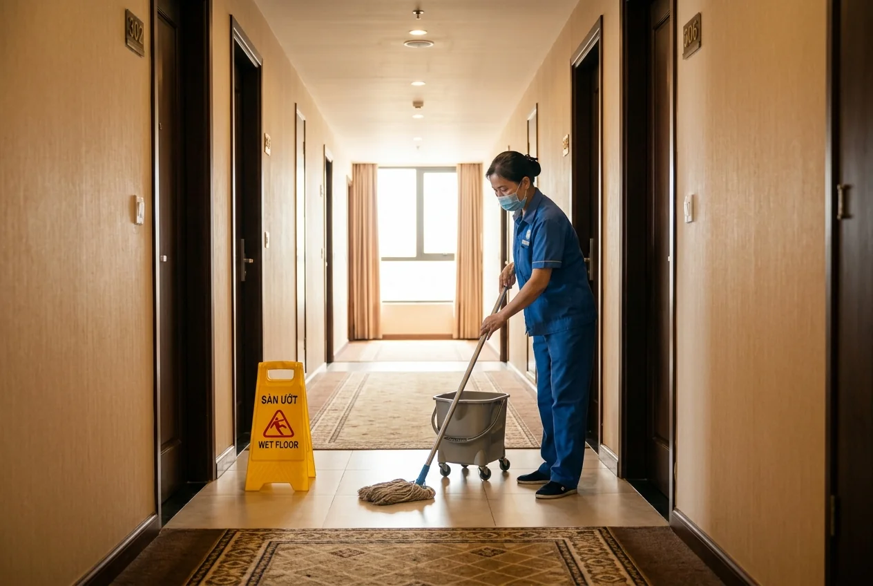Vệ sinh khách sạn thương nhân tại Móng Cái Vệ sinh khách sạn và nhà nghỉ phục vụ thương nhân tại Móng Cái, Quảng Ninh