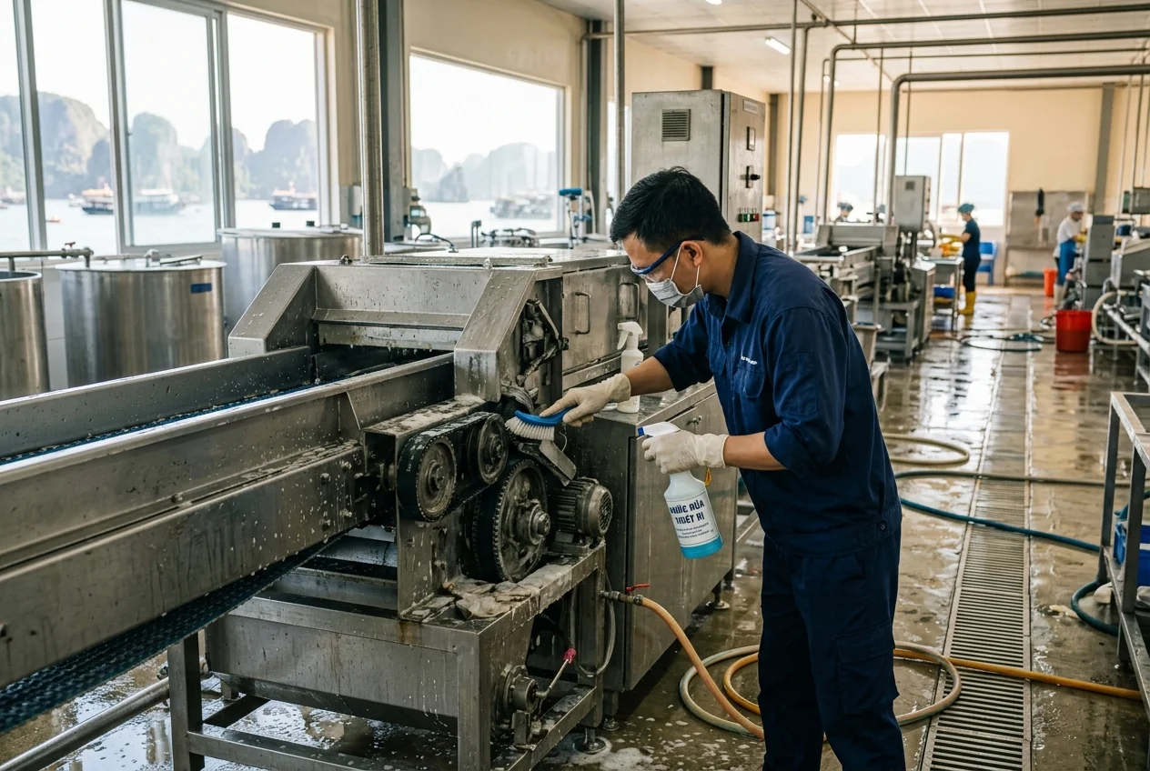 Vệ sinh máy móc, thiết bị nhà xưởng tại Hạ Long Vệ sinh bề mặt máy móc và thiết bị trong nhà xưởng tại Hạ Long