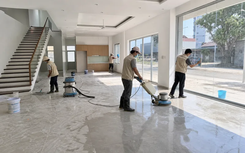 Vệ sinh sau xây dựng và tòa nhà tại Cẩm Phả Vệ sinh sau xây dựng và tòa nhà tại Cẩm Phả - làm sạch công trình mới hoàn thiện và cơ sở kinh doanh