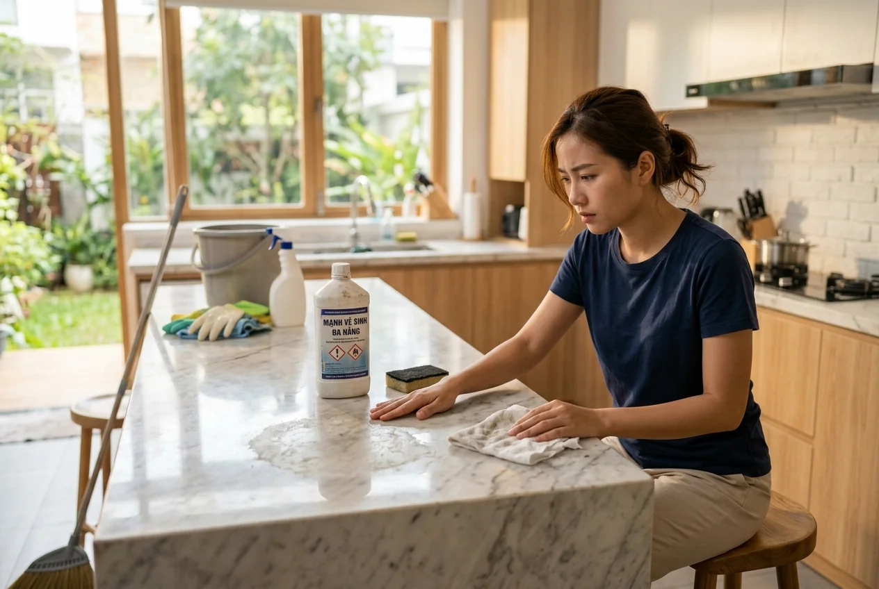 Chi phí ẩn khi tự dọn nhà mới xây Các chi phí ẩn thường bị bỏ sót khi tự dọn nhà mới xây - hỏng bề mặt, mua nhầm hóa chất, làm nhiều lần