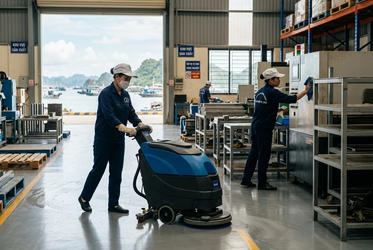 Câu hỏi thường gặp về dịch vụ vệ sinh công nghiệp Hạ Long