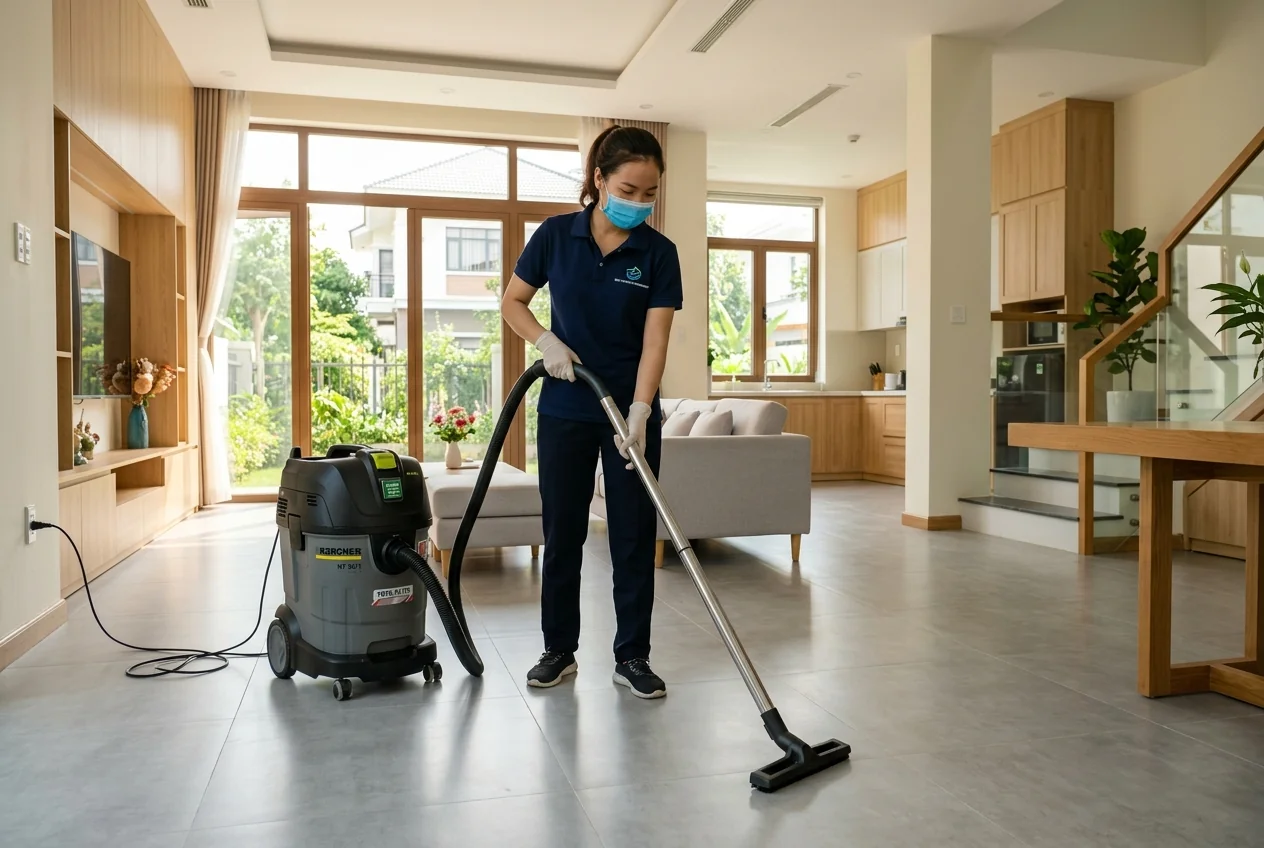 Máy hút bụi HEPA - thiết bị cần thiết khi dọn nhà mới xây Máy hút bụi công nghiệp có lọc HEPA dùng để vệ sinh nhà mới xây