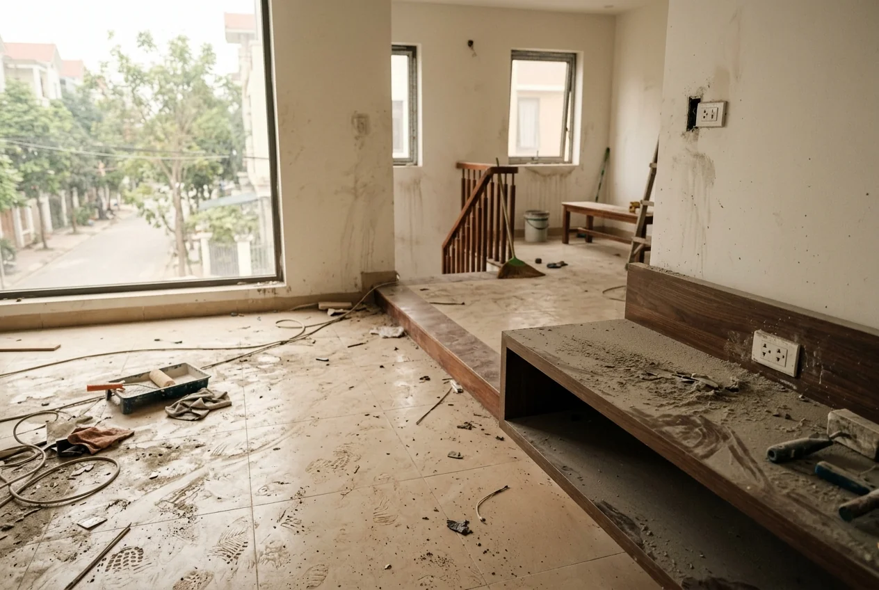 Nhà mới xây nhiều bụi mịn phải làm sao