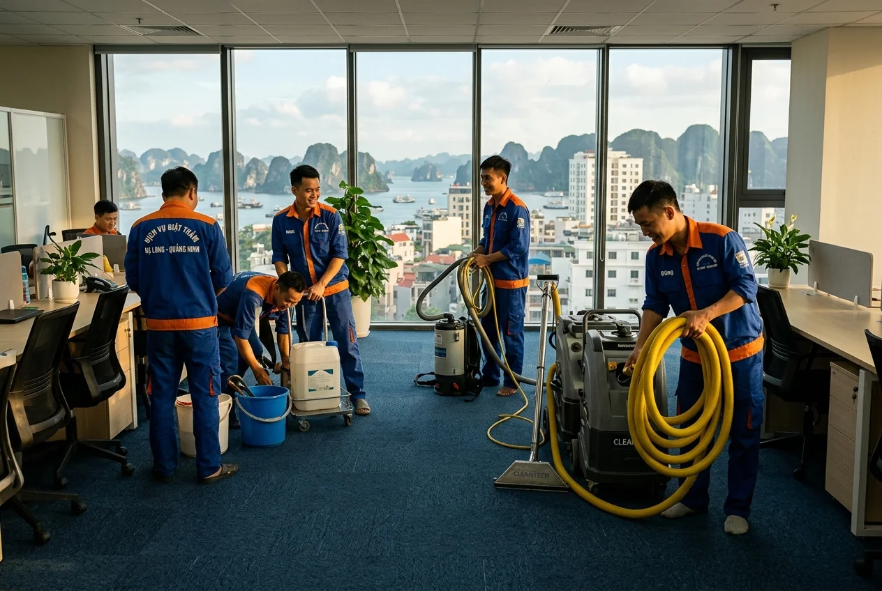 Giặt thảm văn phòng Hạ Long