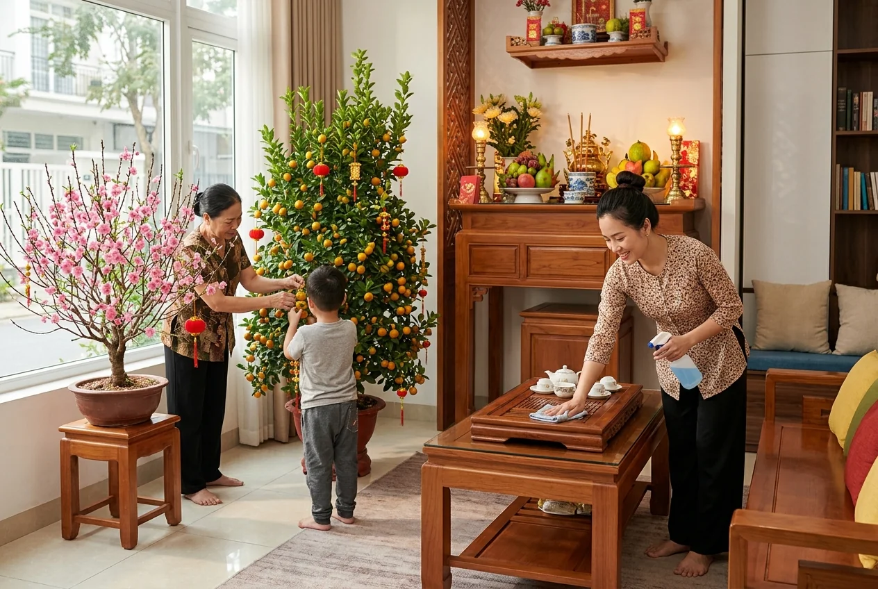 Dọn nhà trước và sau Tết - checklist đầy đủ