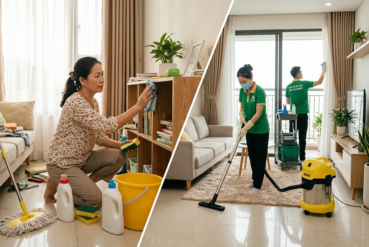 Nên tự dọn nhà hay thuê dịch vụ?